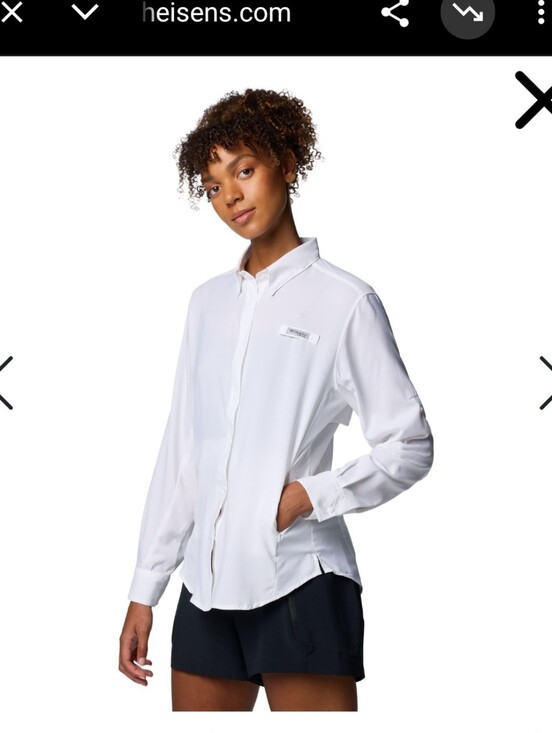 Columbia Tops - Columbia PFG Omni-shade Sun Protection White Shirt With Pockets Hiking Camping